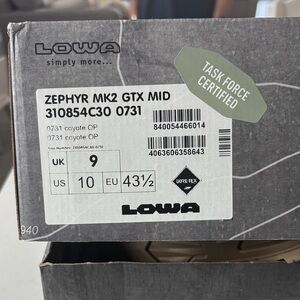 NIB Men’s Lowa Zephyr MK2 GTX Mid